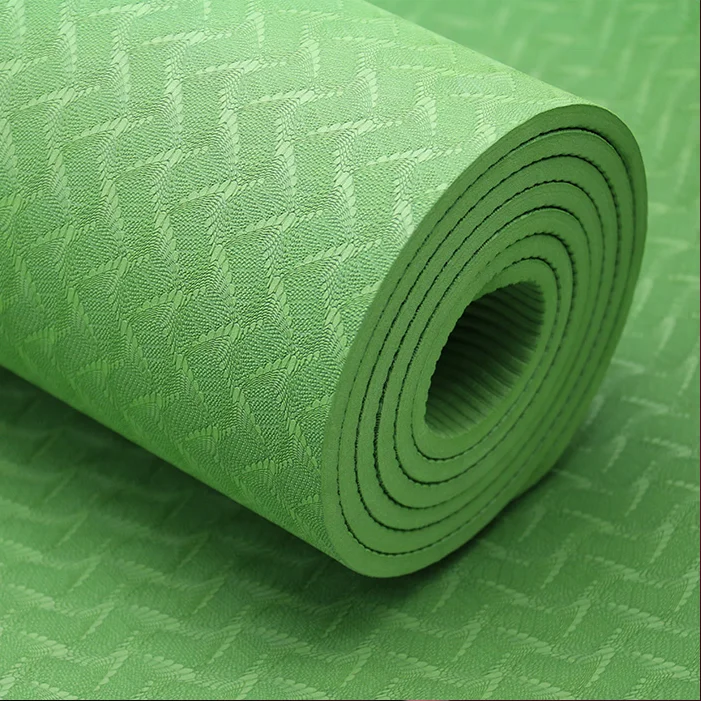 Direct factory purple yoga mat, Yoga mat TPE, yoga mat with strap