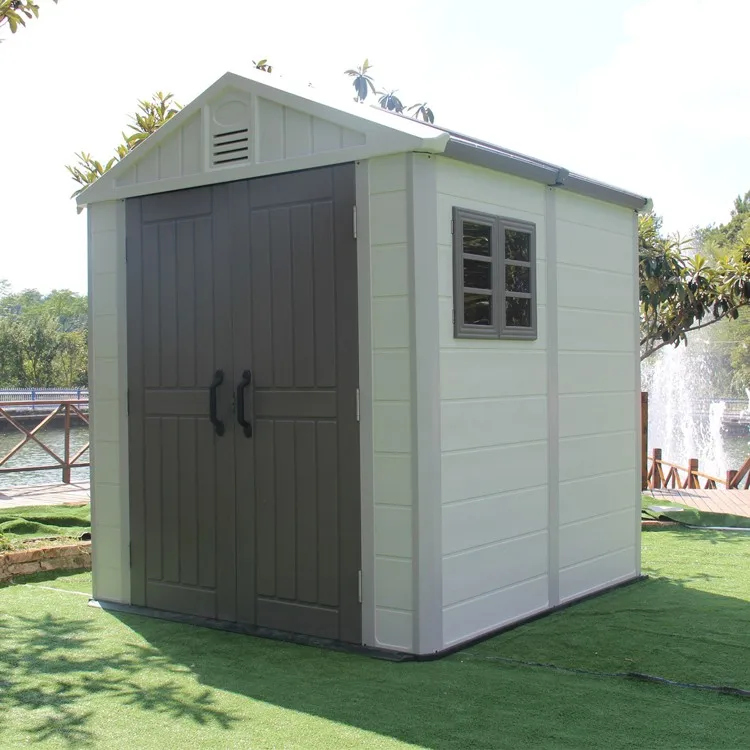 
double-room middle size HDPE Plastic outdoor shed for garden storage 