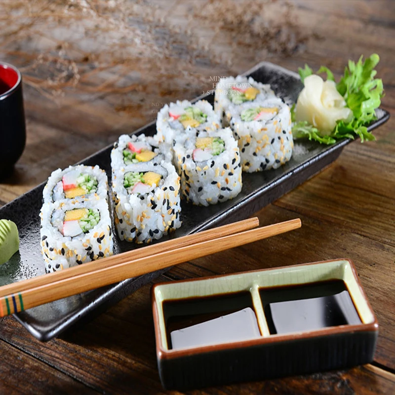 Restaurant/home/hotel ceramic dinnerware plate tableware use matte glazed plate japanese style porcelain serving tray set