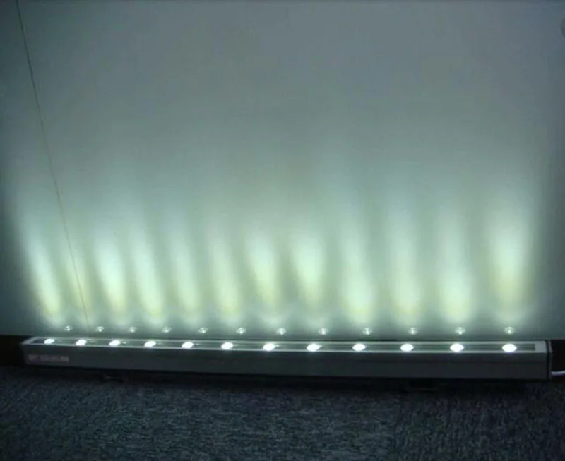 Recessed 12W Rgb Linear led wall washer for building facades illumination