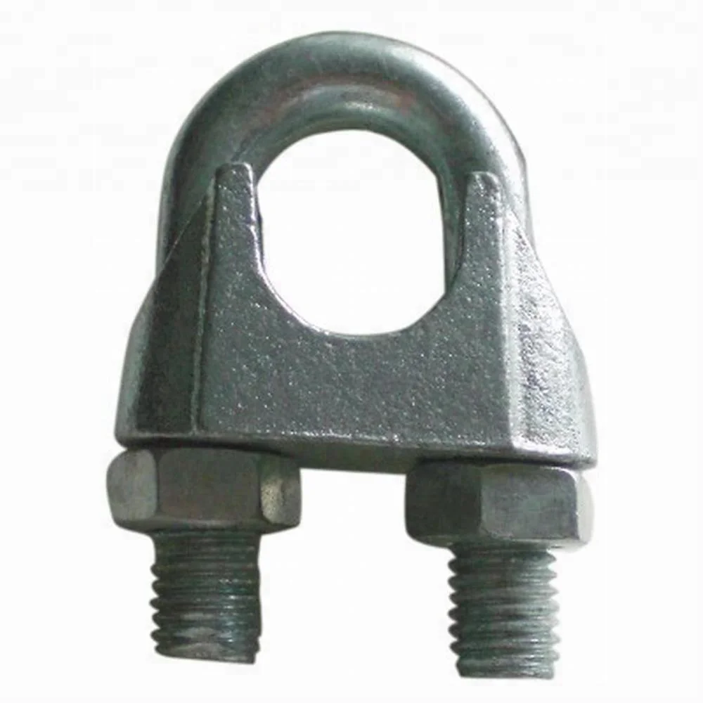 China Factory Electro Galvanized DIN741 Malleable Wire Rope Clamp