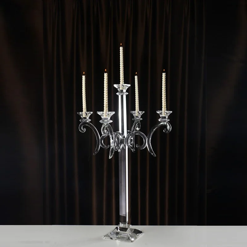 Wholesale crystal menorah candle holder candelabra 5 arms