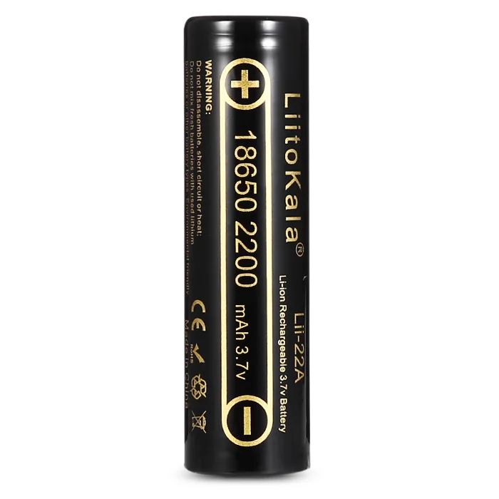 LiitoKala Lii-22A 3.7V 18650 2200mAh Rechargeable Battery li ion Batteries Li-ion Lithium Battery for Flashlight