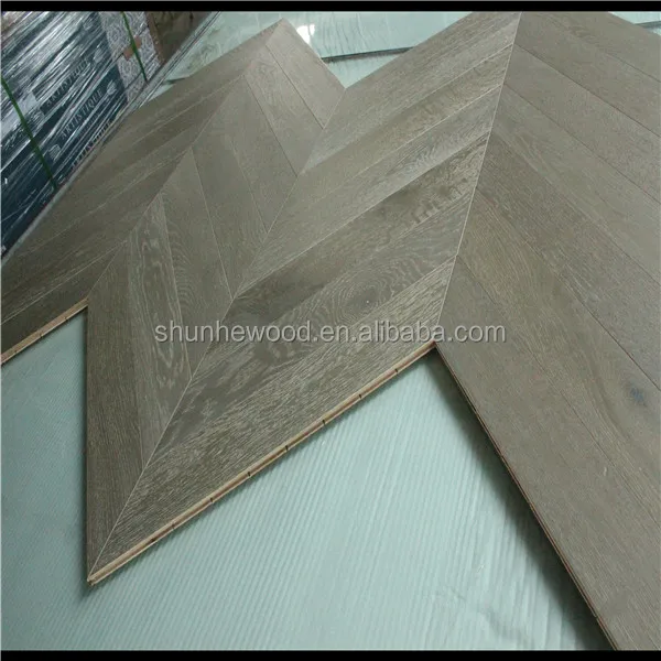 45 Angle Herringbone ABCD grade Brushed Wax Oiled SY7001 oak engineered Harwood flooring/oak hardwood floor