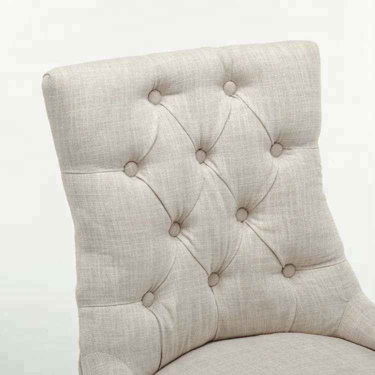 Modern Chair Furniture Fabric Wooden Cheap Restaurant Upholstery Dining Room Set Tufted Dining Chair