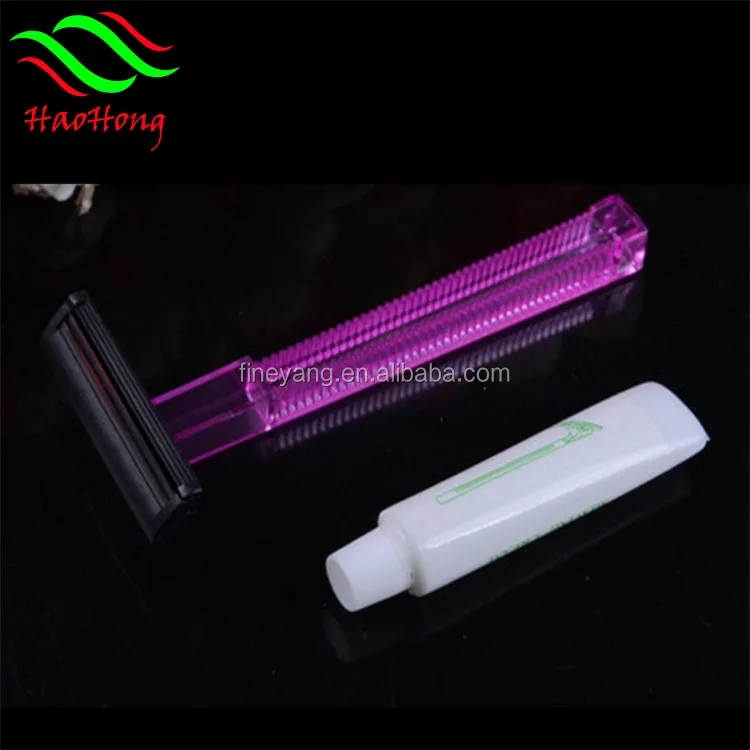 Factory wholesale disposable razor using in hotel with the lubricant strip