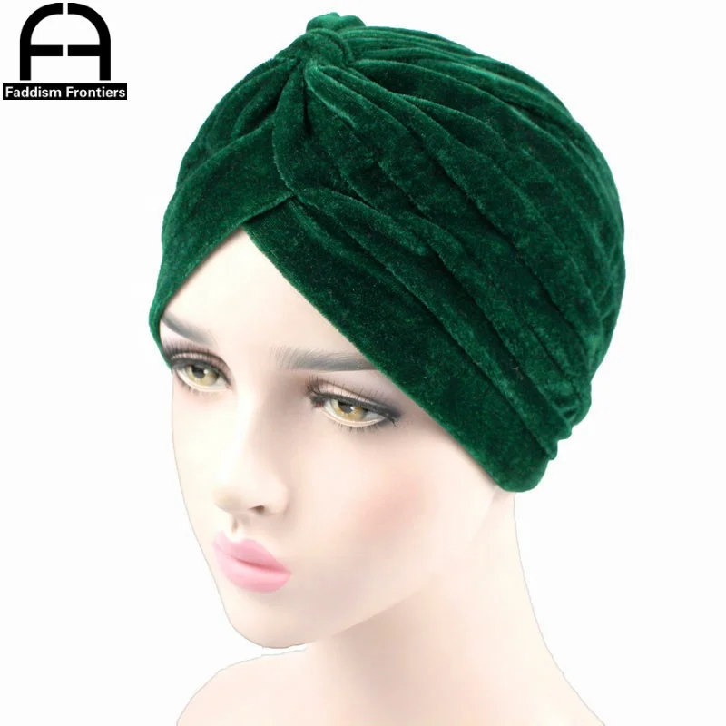 Women Velvet Turban Chemo Cap Turbante Hat