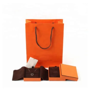 custom size logo lid and bottom two pieces paper jewelry wedding pendant gift box packaging box paper bag