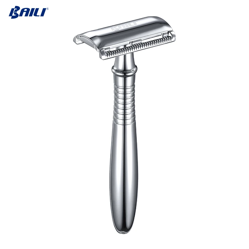 Mens Metal Shaving Razor With Heavy Long Handle
