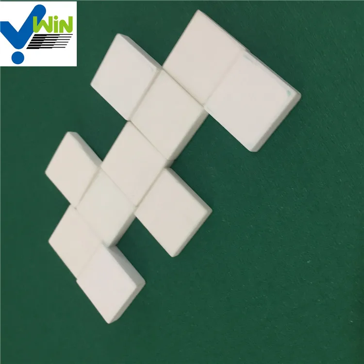 20*20*4mm 92%  white alumina mosaic prices hs code alumina lining ceramic lining alumina ceramic sheet with wear resistance