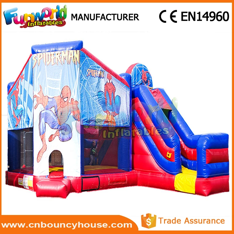 
Inflatable jumping castle inflatable SpiderMan combo moonwalk manufacturer for sale 