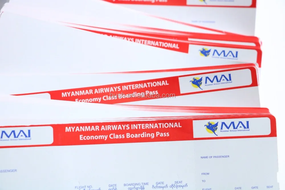 
High Quality Factory boarding pass Airline Flight Ticket Printing Airline ticket booking airline tickets 