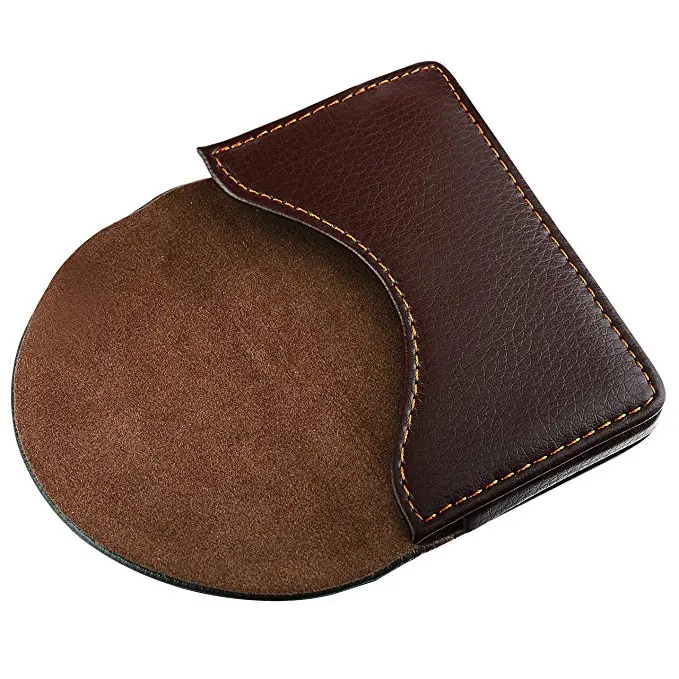 Leather Business Card Cases Holder with Magnetic Shut , Name Card Case for Men or Women