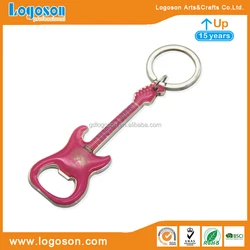 Cheap Price ODM Factory Souvenirs & Promotion Gift Guitar Shaped Bottle Opener Keyrings Custom Metal Epoxy Keychain