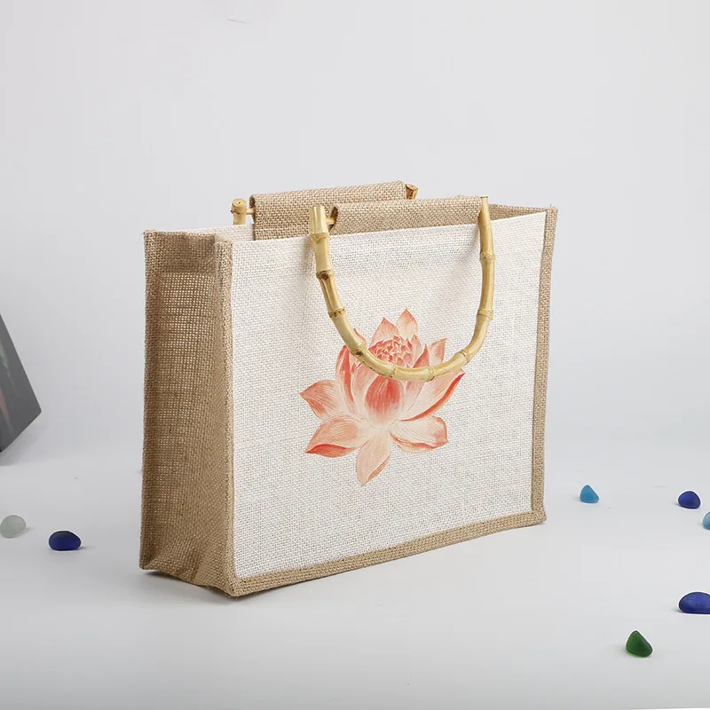 
Quality Waterproof Promotional Jute Bag Burlap Tote Bag Jute 