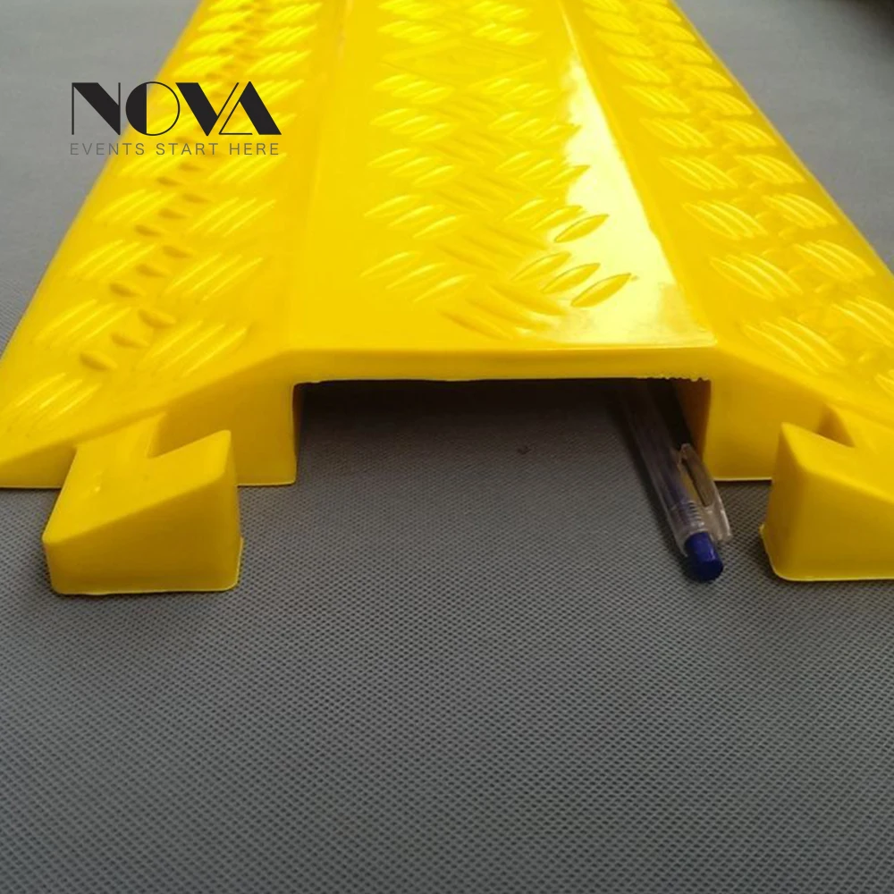 2021 new 1 Channel Yellow Rubber Cable Defender Cable Tray Cable Protector