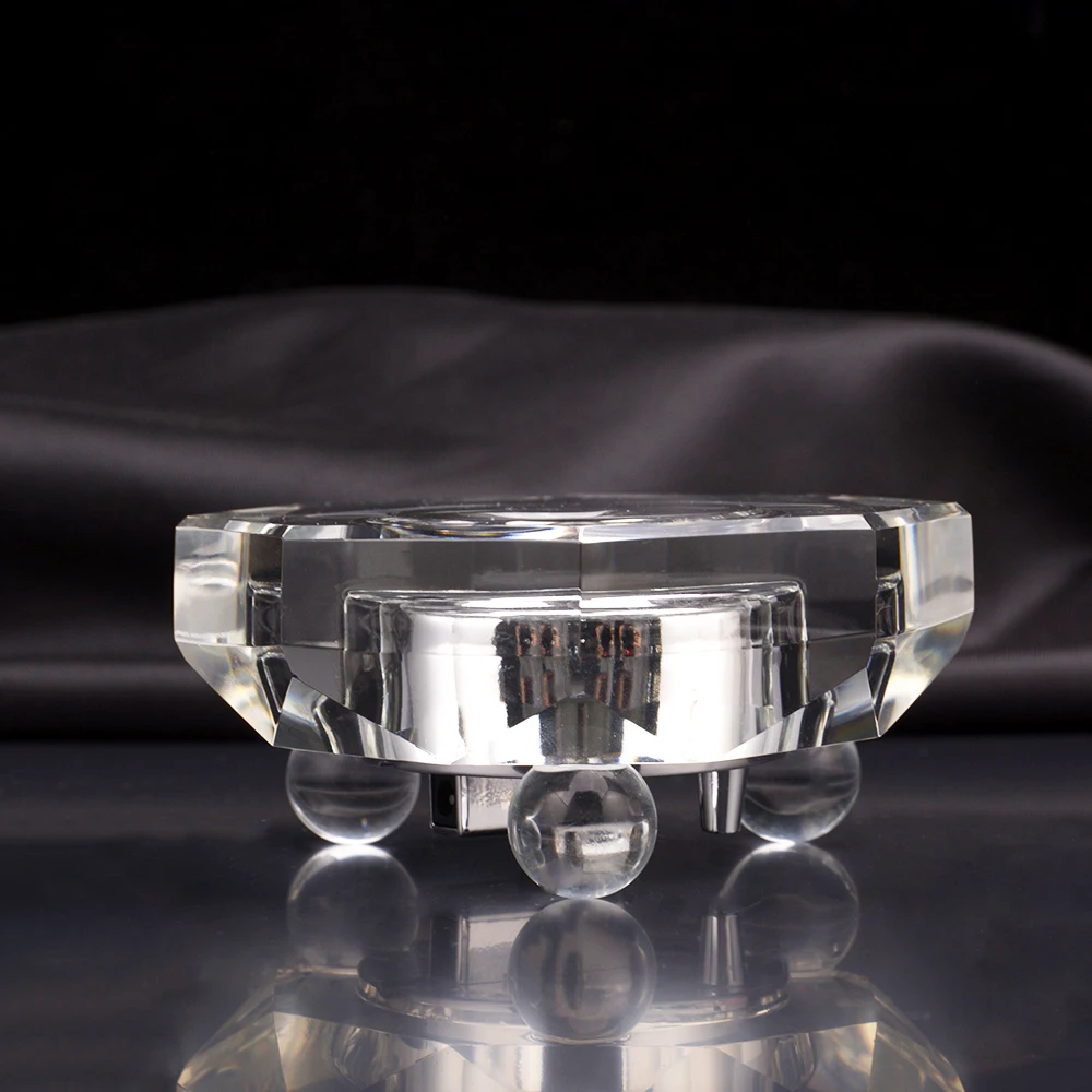 New Arrival Crystal Display 7 LED Color Light Stand Base for Crystal Crafts