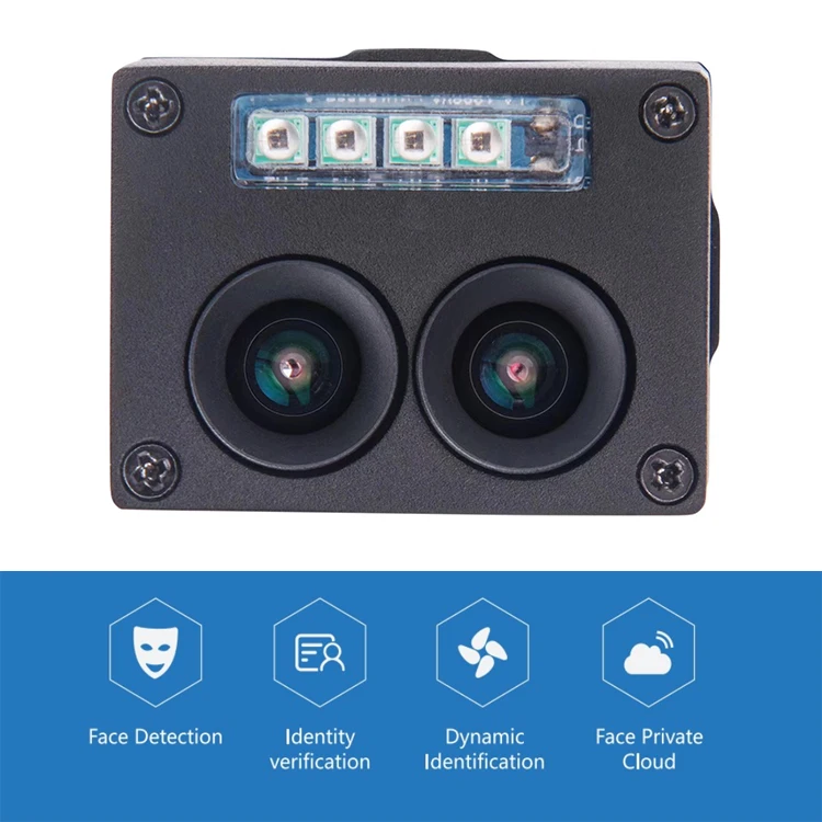 China OEM ODM 2MP Dual Lens  USB2.0 Liveness Detection High Speed Face Recognition Camera with Software SDK