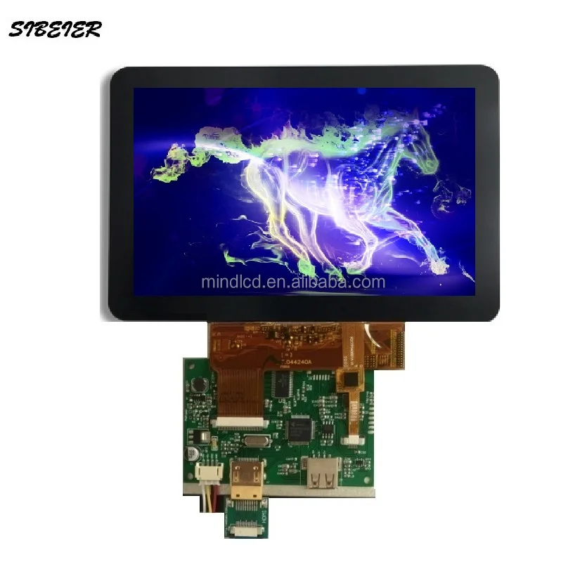 WVGA 5.0 inch IPS tft lcd screen capacitive touch panel control board USB interface display screen