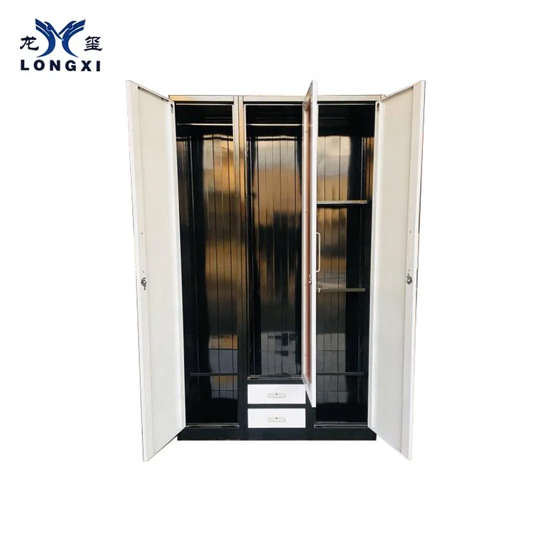 Girls bedroom new style 3 door iron dressing almirah design image