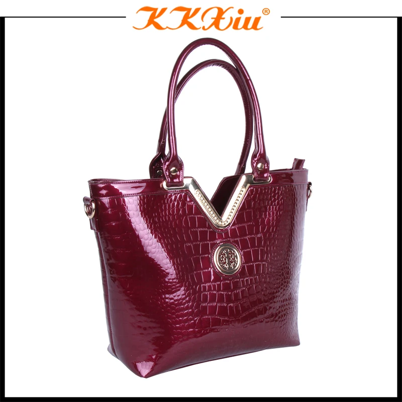 
China wholesale custom made crocodile pattern leather hand bags in egypt 