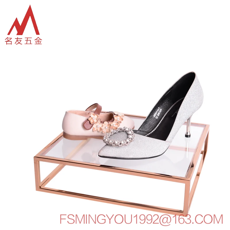 Multi-purpose free standing stainless steel rectangular display cube