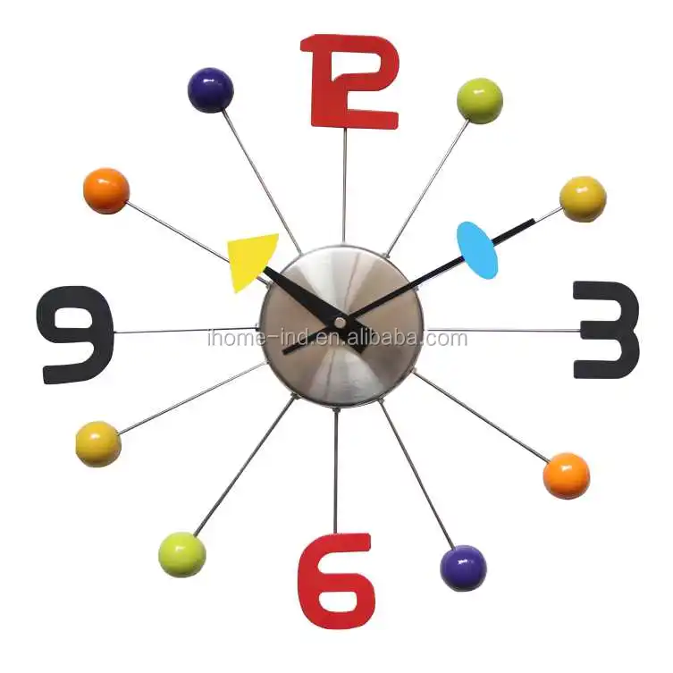 Rolling Ball Art Home Decoration Horloge Watch Wall Clocks Design Metal Custom Nordic Fancy Retro New Modern Big Living Room 3D