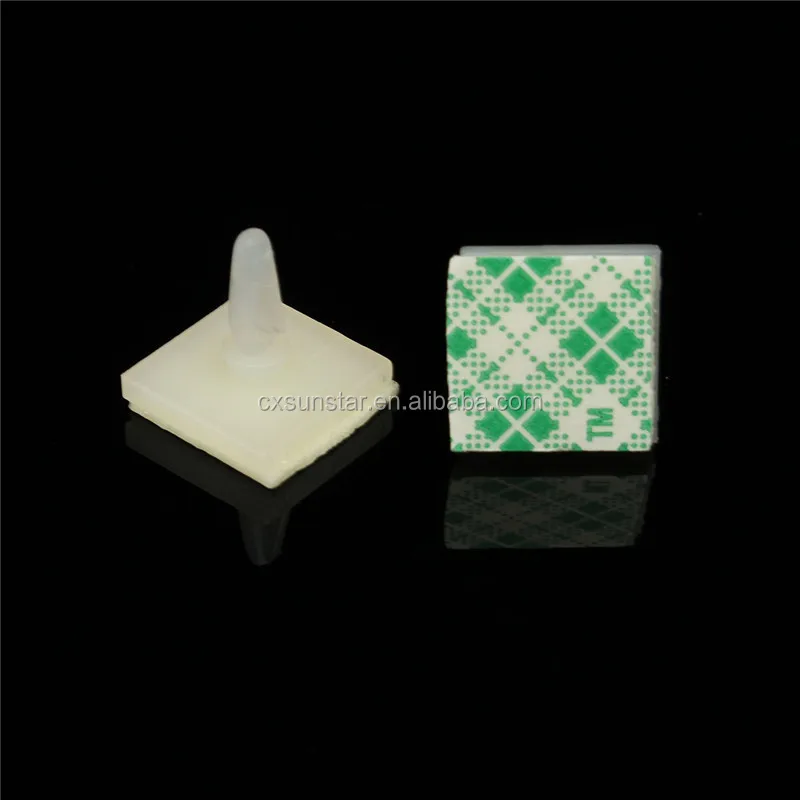 100 PCS HC-5 Nylon Plastic stick on PCB Spacer Standoff 3mm Hole support Locking Snap-In Posts Fixed Clips Adhesive