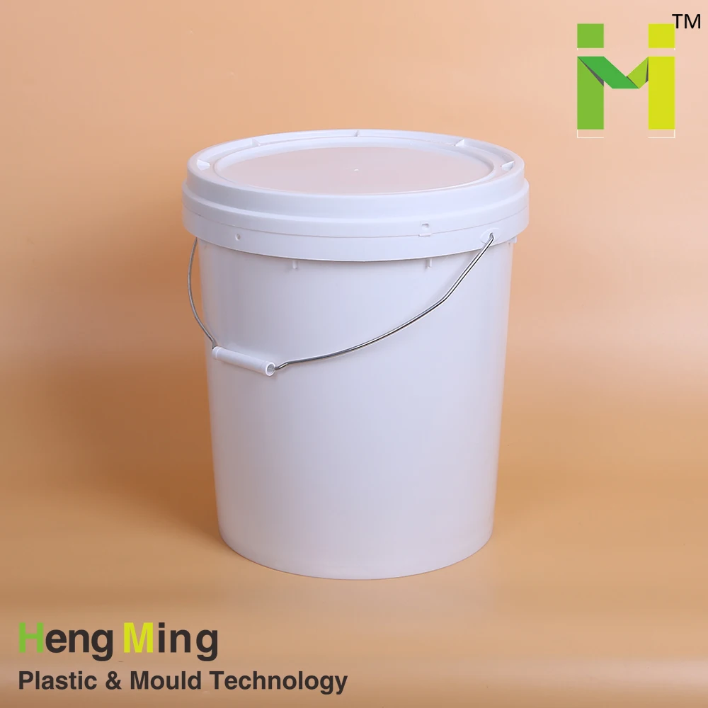 25L 6 gallon  black bucket plastic pail