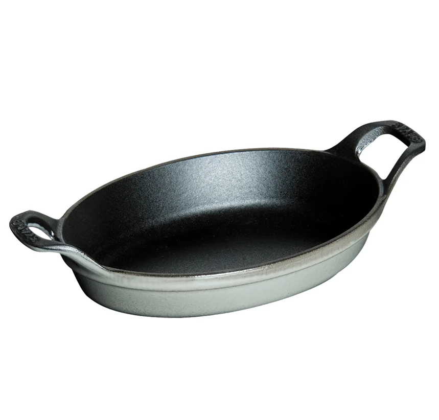 Best Cast Iron Fish Pan Serving Dish Oval Oven Roasting