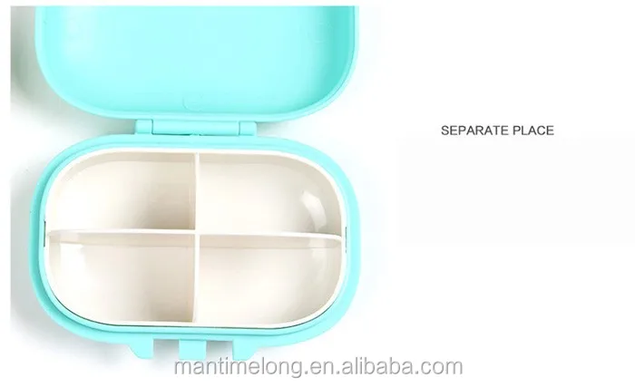 4 Girds Smile Cute Candy Portable Pill Medicine Storage Box Case Jewelry Box Container Tablets Box Zakka Storage Tank