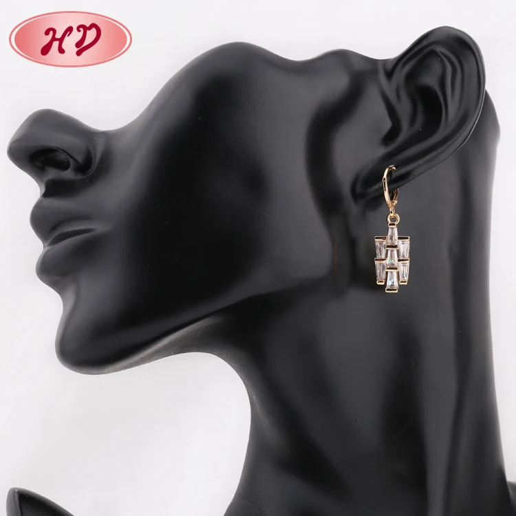 2017 Fashion The Key Shape Indian Wholesale 18K Bridal Zirconia Jewelry Set