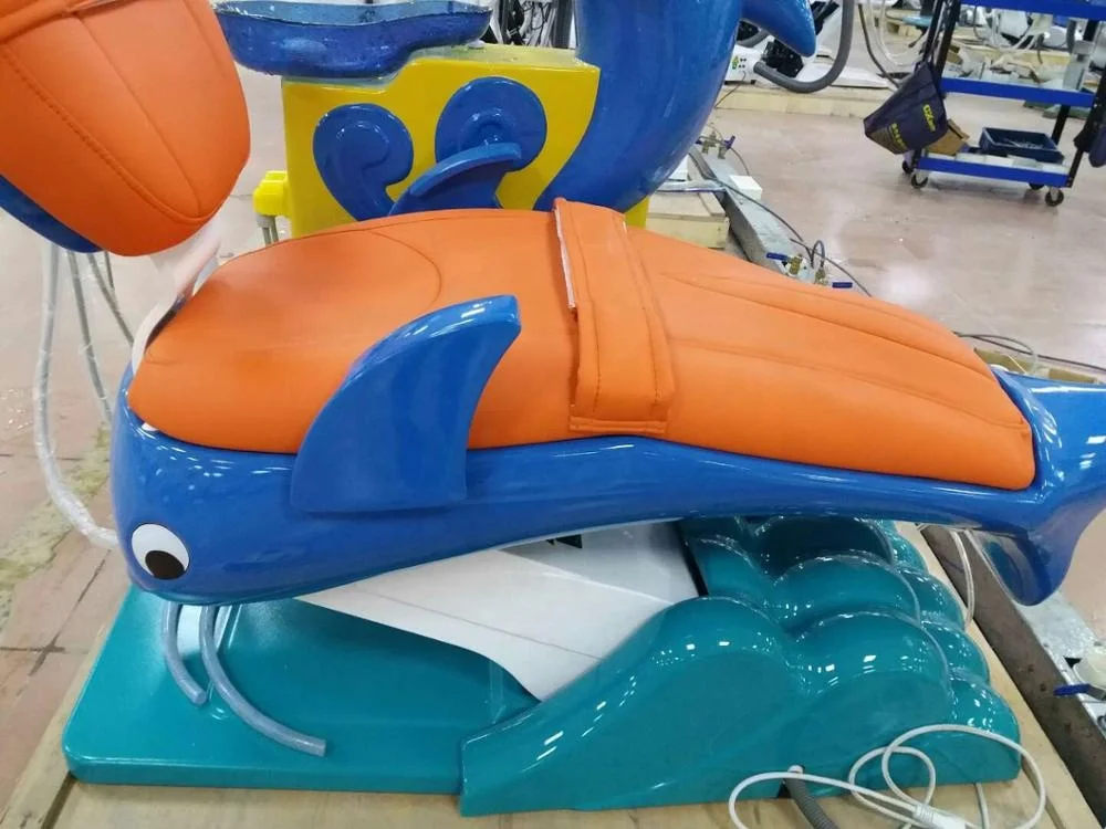 
Cute Dolphin Blue Cartoon Children Kids Dental Treatment Electric Dental Chair Unit DTC-326 