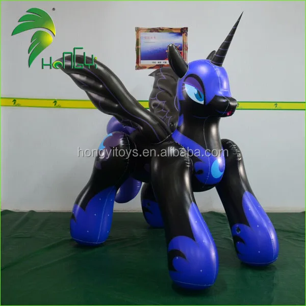 Jumping Inflatable Strong Horse, Guangzhou Custom PVC1.0mm Animal Toys, Inflatable Nightmare Moon Cartoon Horse