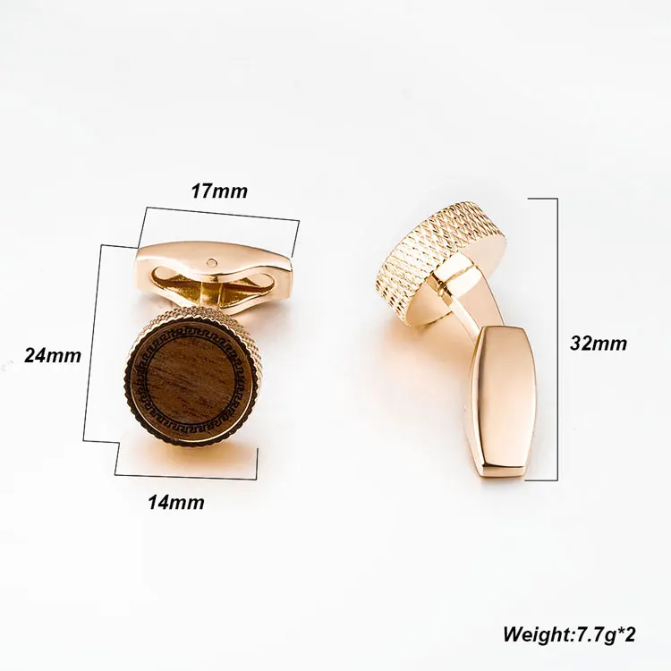 
Marlary Manufacturer Wholesale Classic Unique Rose Gold Copper Cufflink Jewelry 