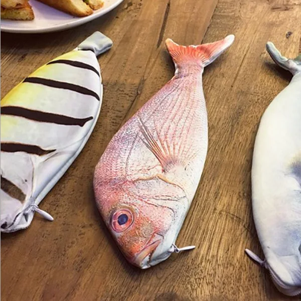 
NEW South Korea stationery NEW ideas fashion Sea Fished Shaped Canvas Pen Bag pencil case 