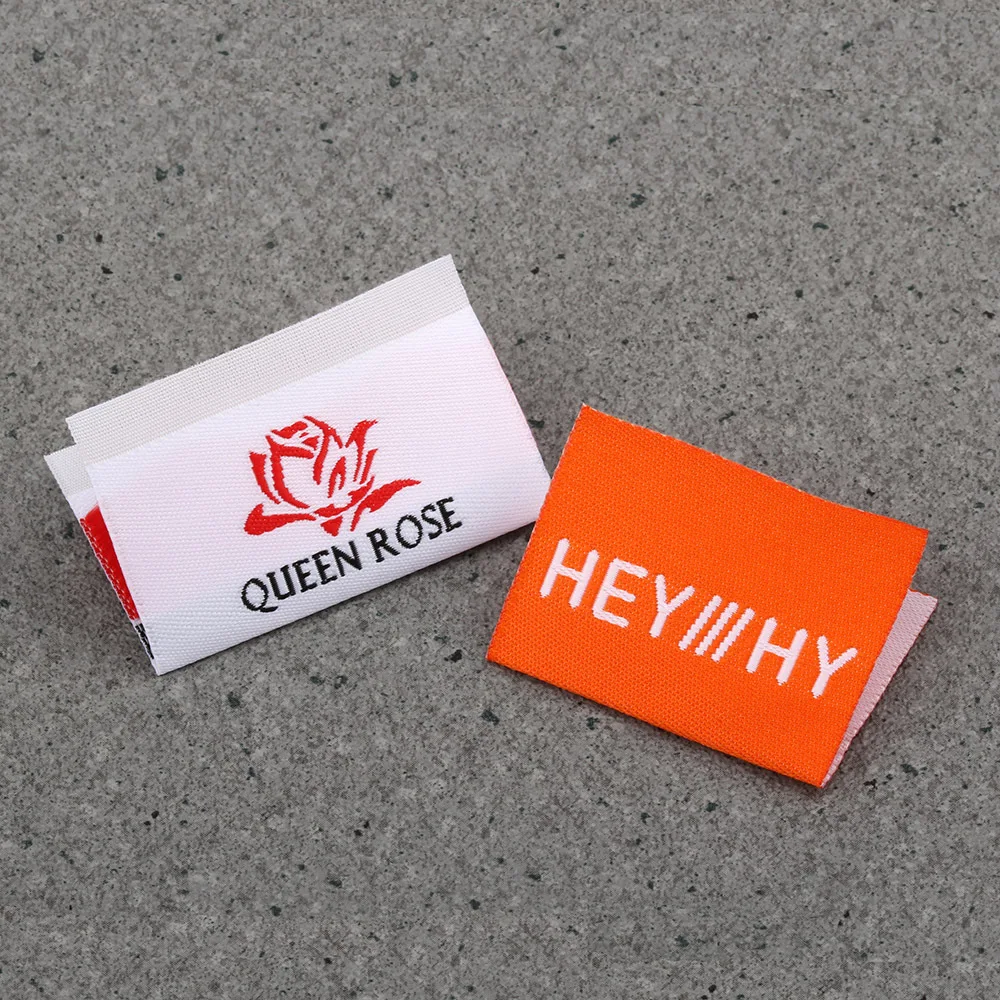 moq 500pcs custom woven labels clothing labels for garment