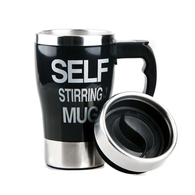 
Wholesale Lazy 350ml Double Insulated Self Stirring Coffee Mug Cup with AAA Batteries 