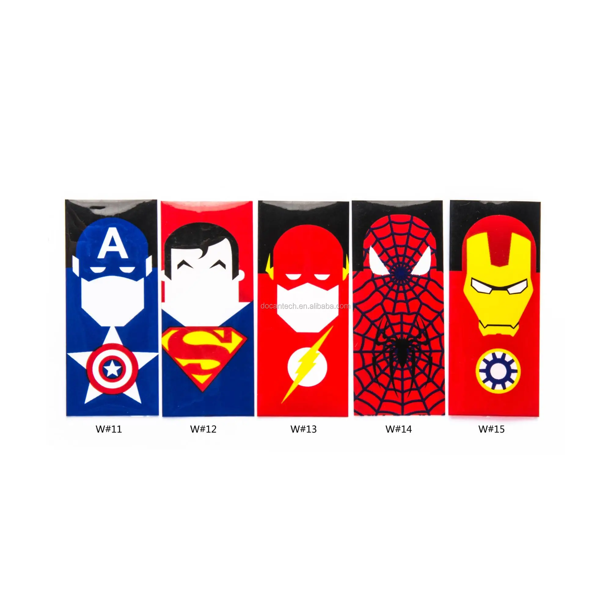 Multiple Colors PVC Wrapper 18650 Battery Heat Shrink Wrap With Cartoon Printing