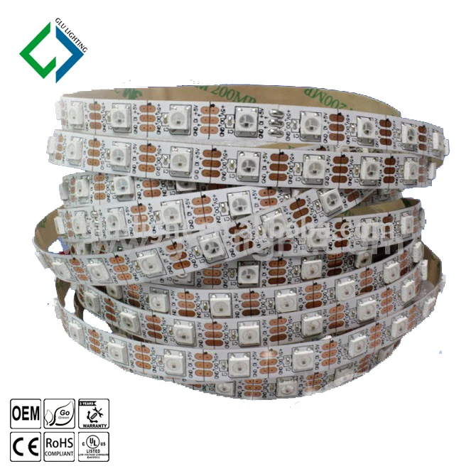 flexible led strip Addressable 5050 RGB built-in IC WS2811 WS2812B Led magic Strip lcd led backlight strip