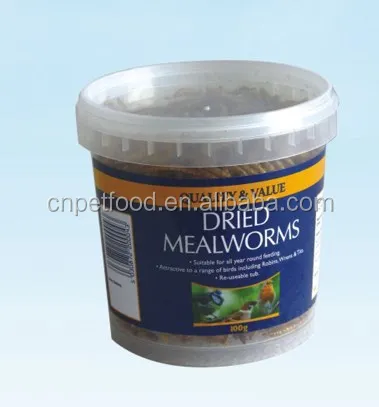
100g-800g dried mealworm in Tub 