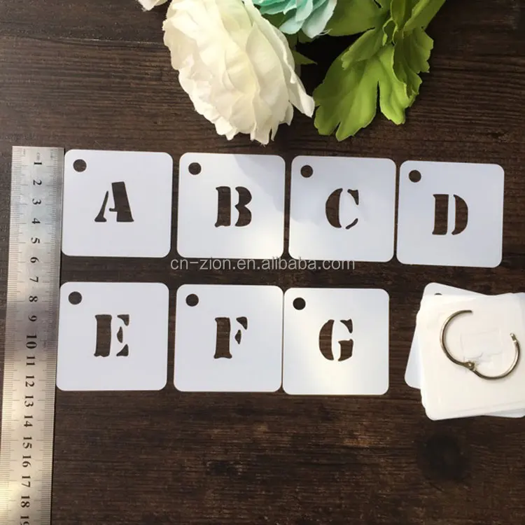 Newest 26pcs English Alphabet Kids Pre-School Educational Drawing Stencils Set