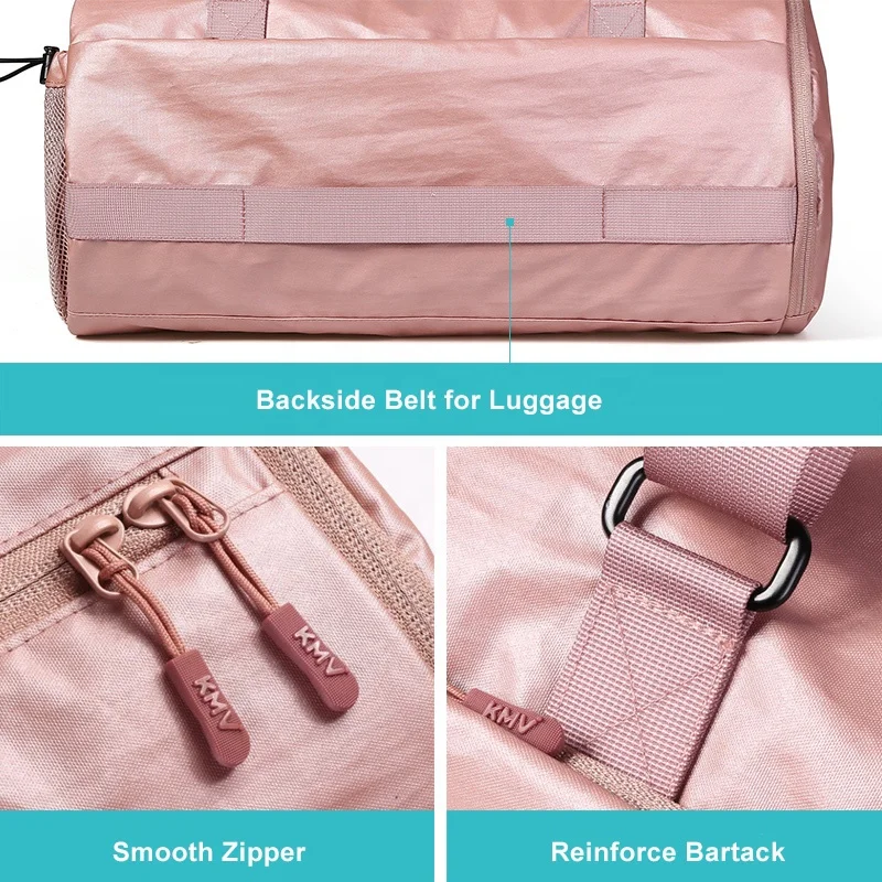 
Fitness Gym Bag for Women Wet Dry Depart Pocket Luggage Bag Travel Luggage with Shoe Compartment 