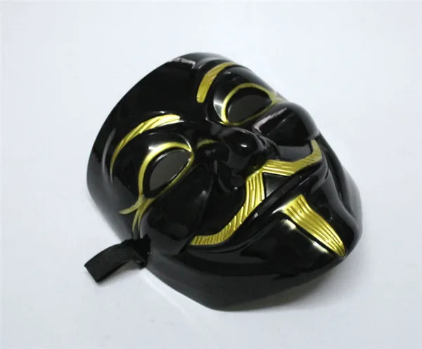 V Vendetta Movie Black Costume Mask Guy Fawkes Anonymous Halloween Party Cosplay