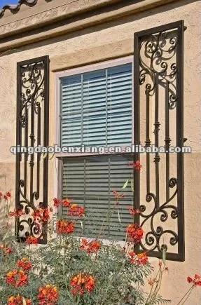 New balconies design window forged ornamental iron windows