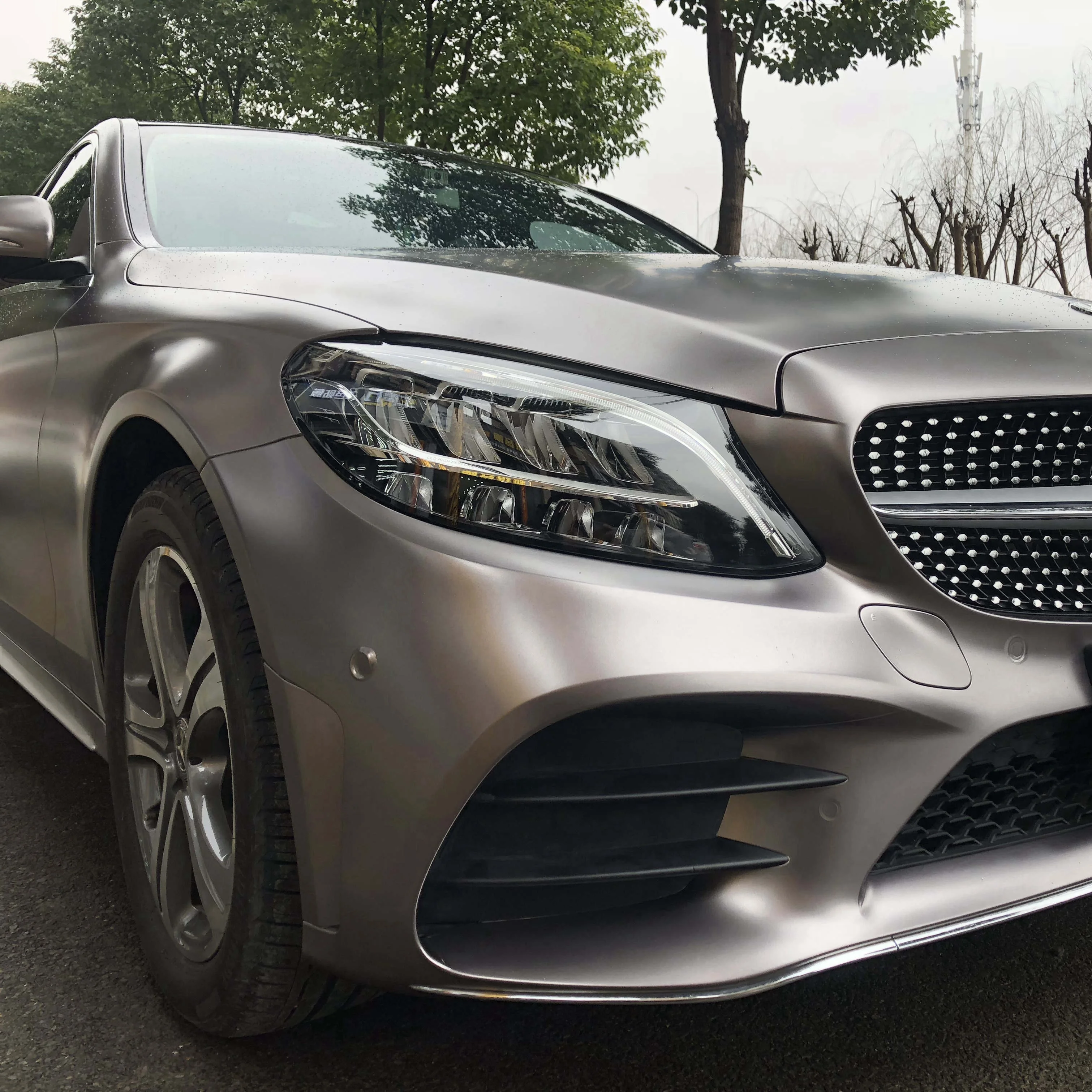 Wholesale Matte Brown Grey Satin Metallic Chrome Low Adhesion Car Self Adhesive Wrap Vinyl