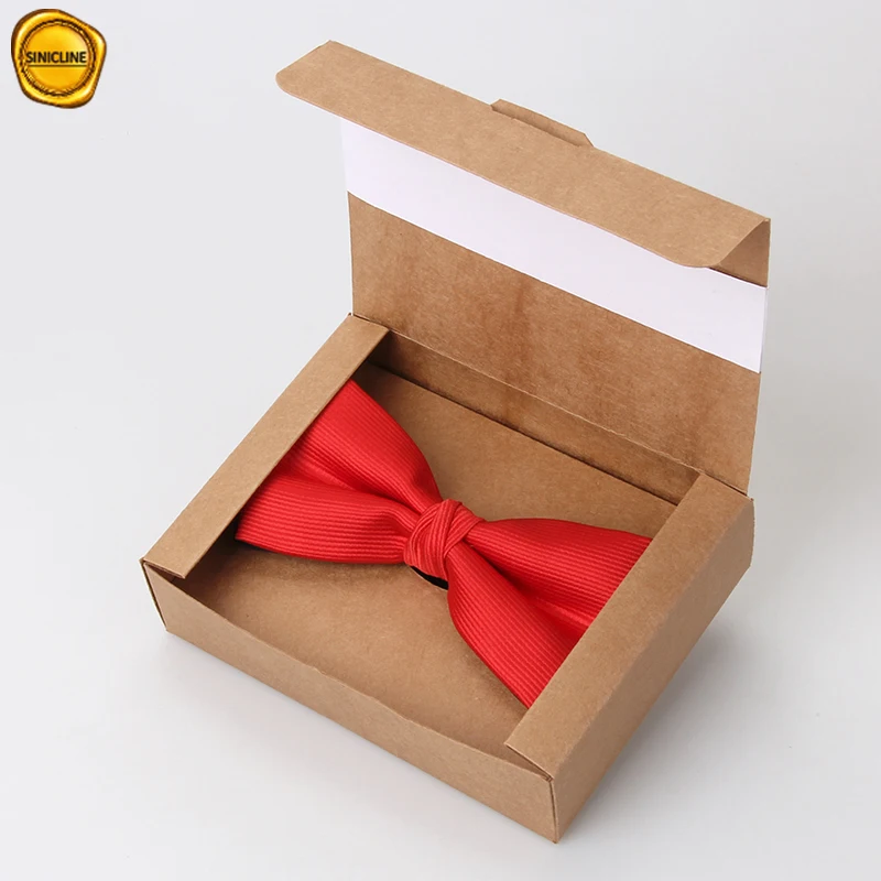 Sinicline Red Mens Bowtie Packaging Made Gift Custom packaging bow tie box