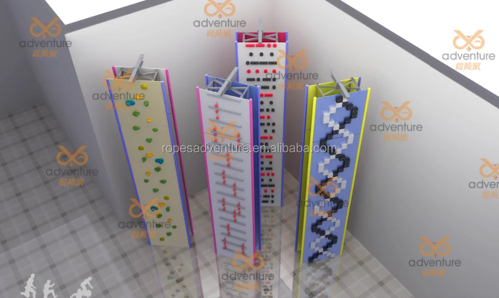 play gym equipment rock climbing wall, climbing rope wall, adventure climbing