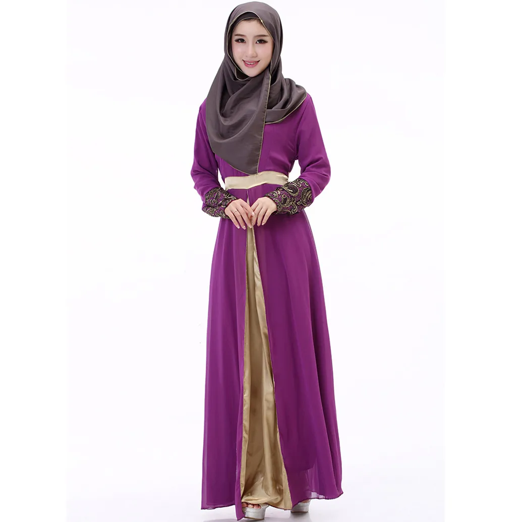 
Fashion Islamic Turkish Clothing Wholesale Women Abaya Muslim Dresses Long Sleeve Dress 