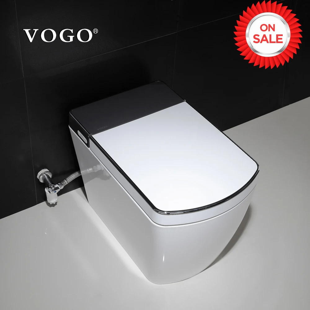 Bathroom accessories hotel modern gold wall mount ceramic intelligent toilet